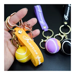 Factory Supplies Silicon PVC Basketball Sports Creative Gift Keychain