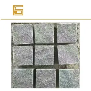 Pavimento de granito negro, pavimento de jardín G654, 10x10, padang