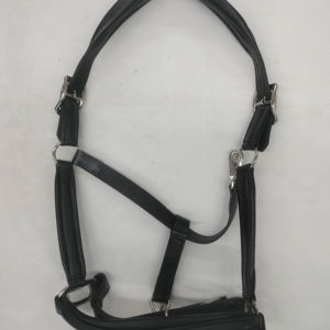 Licou de cheval en cuir durable de haute qualité avec bandeau nasal et cou rembourrés en cuir souple - Product Image 1