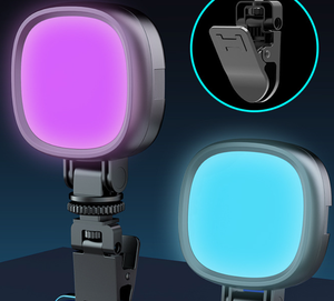 Projecteur de poche rechargeable K-lamp RGB - Lumière de beauté pour diffusion en direct sur téléphone portable, photographie couleur et éclairage d'appoint - Product Image 4