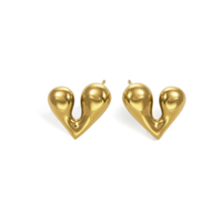 Boucles d'oreilles tendance MYNECK, uniques, plaquées or 18 carats PVD, en acier inoxydable, style coréen classique, mignonnes, pour fans d'idols, bijoux streetwear