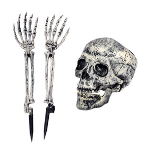 DAMAI Halloween Decoration Insert Simulation Skull Props Ghost Festival Garden Outdoor Horror Decor Three-piece Skeleton Set - Product Image 5