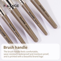 Maange pinceaux cosmétiques 18 pcs Private Label Rose Noir Ombre à paupières Blender Ensemble de pinceaux de maquillage personnalisés
