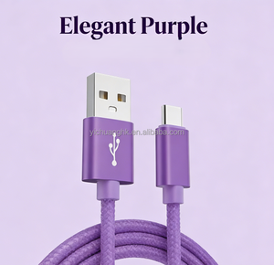 1.5m Durable Nylon Braided Pure Copper Conductor USB Fast Charging <b>Cable</b> Multi Color Data Sync for Mobile Phones - Product Image 5