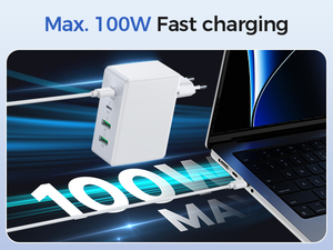 Chargeur HNT 140W à charge rapide GaN 100W Type C Chargeur PD QC3.0 Adaptateur de téléphone portable 2A2C pour <span class=keywords><strong>iPhone</strong></span> <span class=keywords><strong>Huawei</strong></span> Samsung iPad Tablette - Product Image 2