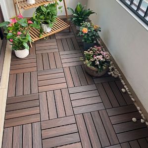 पर्यावरण के अनुकूल डिय सौर पैनल फर्श टाइल छत आसान स्थापना wpc इंटरलॉकिंग डेक टाइल्स - Product Image 3