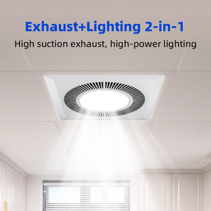 Ventilateur d'extraction <span class=keywords><strong>de</strong></span> plafond pour <span class=keywords><strong>salle</strong></span> <span class=keywords><strong>de</strong></span> <span class=keywords><strong>bain</strong></span> domestique avec éclairage LED, aspiration et ventilation - Product Image 4