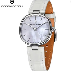 PAGANI DESIGN Women Quartz Watch Vintage Succinite Dial Genuine PU Leather Strap Japan Movement Elegant Ladies Dress <b>Wristwatch</b> - Product Image 1
