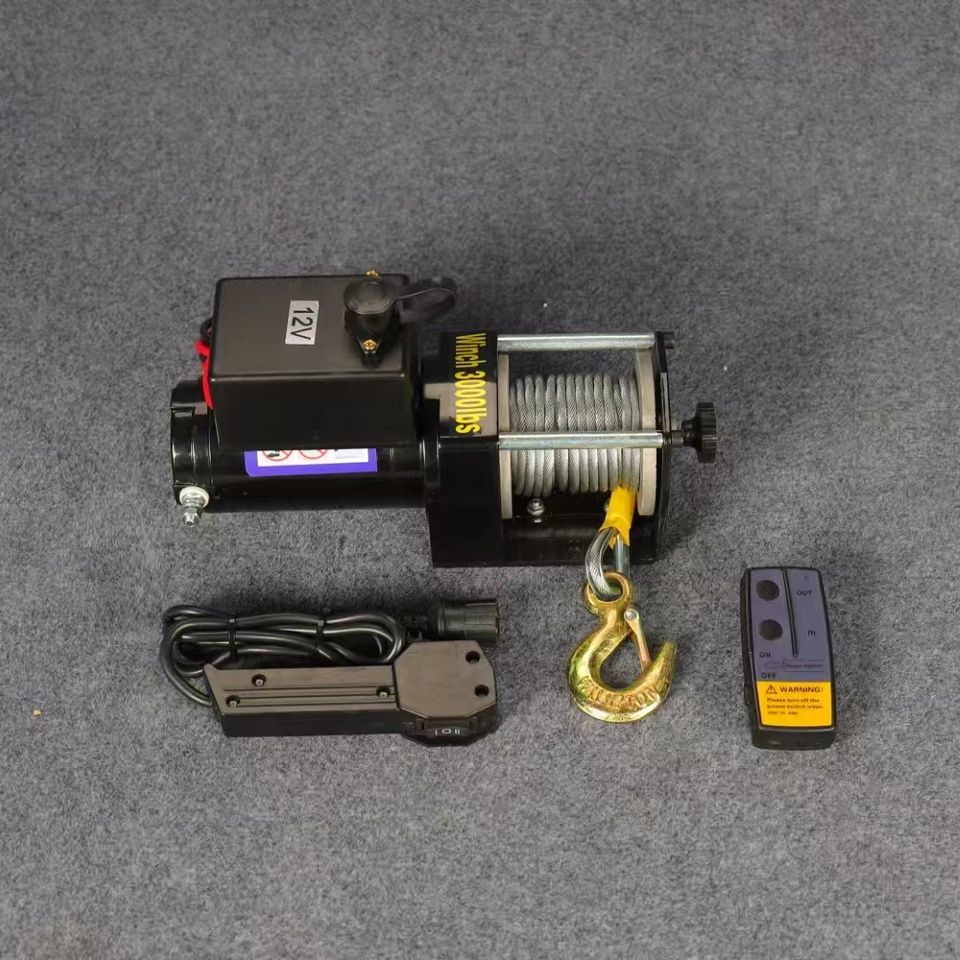 Waterproof Electric Winches 13500lb Steel Wire Rope Remote Control ...