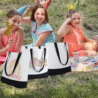 Bolso Tote de Lona Bordado Personalizado con Cierre de Cremallera, Accesorio de Moda para Mujer, Ideal para Bodas en la Playa, Modelo para Todas las Temporadas