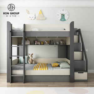 wholesale higher guardrail space saving kids twin loft bunk bed kid double bunk bed with storage and stairs