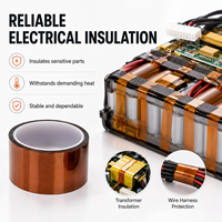 Ruban adhésif doré en polyimide PI, isolation haute température avec adhésif acrylique ignifuge pour la protection des circuits imprimés
