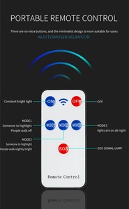 ไฟ LED พลังงานแสงอาทิตย์กลางแจ้งเซ็นเซอร์ตรวจจับความเคลื่อนไหวแสงแดดกันน้ำผนังฉุกเฉินโคมไฟรักษาความปลอดภัยถนนสำหรับตกแต่งสวน - Product Image 6