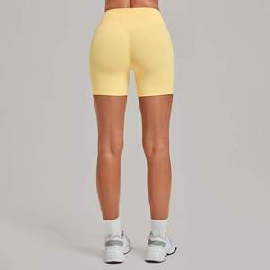 Nuovi Shorts da Yoga Joyyoung per Donna, Senza Cuciture Invisibili, Resistenti alle Pieghe, in Spandex/Nylon, a Vita Alta, Modellanti - Product Image 3
