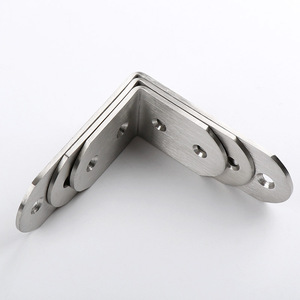Support d'angle en acier inoxydable JINNATE 50x50 65x65 85x85mm, épaisseur 2,5mm, support de meuble - Product Image 3
