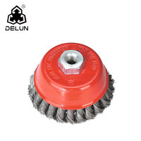 DELUN Brosse torsadée en fil d'acier pour meuleuse d'angle, élimination de la rouille, de la peinture et des éclaboussures de soudure