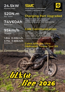 Nouvelle Génération 2026 Sur Ron Ultra Be 24500W Vélo Électrique 95km/h Vitesse sur Terre Plate Deux Kits de Pneus au Choix Puissance Élevée 24 - Product Image 3