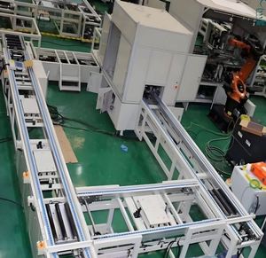 Powered Roller Conveyors for Pallets Stainless Steel Automated Pallet Handling System Featuring Fixed Mounting Turntable Options - Product Image 2