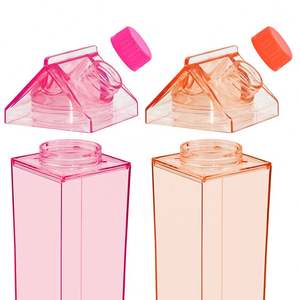 500ml/1000ml Minimalist Plastic Leak-Proof Milk Bottle Direct Drinking Straw Dishwasher Safe <b>Kids</b> Cups Acrylic Bottle for <b>Party</b> - Product Image 5