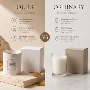Bougie parfumée artisanale de luxe en cire de soja biologique en céramique, vente en gros sous marque privée - Product Image 6