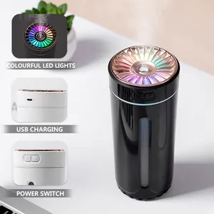 Umidificador Plasti Home Home portátil sem fio, copo USB 270ML, durável, simples, com luz colorida, com névoa fria e silenciosa