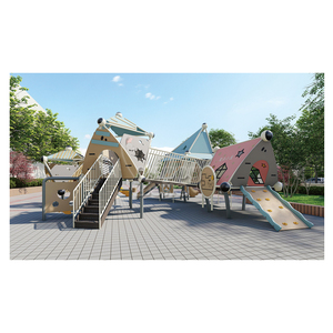 Attrezzature per Parchi Giochi all'Aperto Personalizzate, Struttura Multifunzionale per Bambini con Scivoli e Rete per Arrampicata, per Parchi e Scuole - Product Image 2