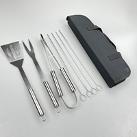 Ensemble d'outils de barbecue en acier inoxydable 7 pièces Offre Spéciale avec sac de transport Accessoires de barbecue
