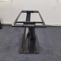 Pied de table araignée noir en acier inoxydable moderne avec revêtement PVD pour tables à manger, tables basses, bars à domicile et hôtels (OEM)
