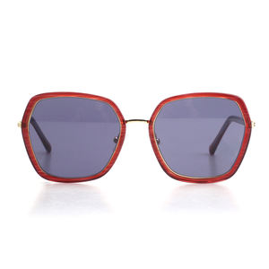 Gafas de sol poligonales clásicas de moda de alta calidad de nuevo diseño de cristal gafas de sol de acetato con montura roja UV400 para exteriores - Product Image 4