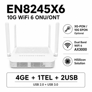FTTR FTTX Fiber Optical Equipment 10 Gigabit XGPON ONU Modem AX3000 WiFi6 2.4G&5G Dual Band 4GE Ports <b>Router</b> - Product Image 4
