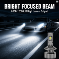 Phares LED de voiture H7 haute puissance 60W 6000K 600012000LM, montage universel 12V pour Hilux X5