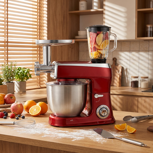<span class=keywords><strong>Robot</strong></span> culinaire multifonctionnel Sohef 6-<span class=keywords><strong>en</strong></span>-1 <span class=keywords><strong>avec</strong></span> batteur sur socle 8L, moteur <span class=keywords><strong>en</strong></span> cuivre 1500W, pétrin et hachoir à viande - Product Image 1