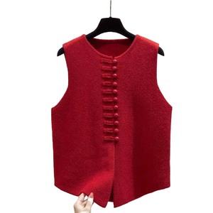 Chaleco de Lana para Mujer, Tejido, con Botones, Estampado, Ecológico, a la Moda, Otoño 2026, Venta al Por Mayor de Boutique - Product Image 4