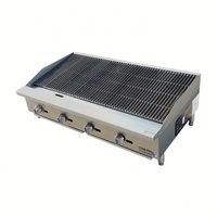 Grill radiant à gaz professionnel Core Pro 48'' à 4 brûleurs en acier inoxydable pour comptoir, 140000 BTU, pour la restauration commerciale et les restaurants