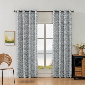 Rideaux occultants jacquard personnalisables avec design en <span class=keywords><strong>treillis</strong></span> d'<span class=keywords><strong>ombrage</strong></span> pour chambre et salon - Product Image 4