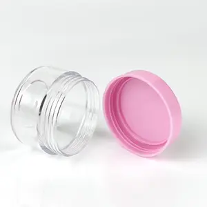 Recipiente de creme facial de 3g, 5g, 10g, 15g, 20g, ps, plástico, recipiente para creme de olhos, mini amostra, pote de creme cosmético para olhos