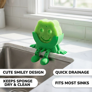 Portaspugna da appendere con drenaggio per Scrub Daddy, divertente supporto per spugna da cucina per lavello e piano di lavoro - Product Image 1