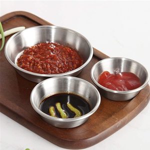 Petite tasse à <span class=keywords><strong>sauce</strong></span> en acier inoxydable 304 écologique <span class=keywords><strong>Bol</strong></span> d'assaisonnement en métal poli pour vinaigrette à sushi Plats à <span class=keywords><strong>sauce</strong></span> soja - Product Image 3