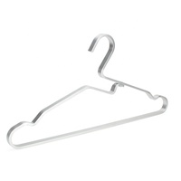 Vente en gros couleur noire 17.5 pouces cintre en aluminium à fil plat pour vestes lourdes