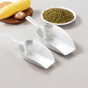 Aluminum Shovel Flat Bottom Square Mouth Thickened Multi Purpose Grain Ice Scoop Integrated Durable No Rust - Product Image 4
