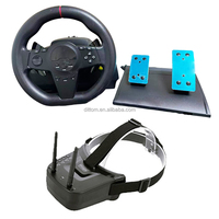 Lunettes 3D VR 5.8G FPV Volant Pédale Caméra Voiture 1:28 Réalité Virtuelle Voiture Espion avec Caméra Vidéo 720P