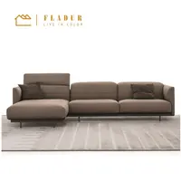 Fashion Modern Kontemporer Kain Beludru Kulit Bingkai Logam Stainless Steel Sofa Lounge Sofa Ruang Tamu Sofa Set Desain