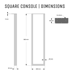 Pieds de <span class=keywords><strong>table</strong></span> industriels robustes en <span class=keywords><strong>fonte</strong></span> <span class=keywords><strong>carrée</strong></span>, base de meuble en acier, pieds de <span class=keywords><strong>table</strong></span> en métal pour café, <span class=keywords><strong>bistrot</strong></span>, bar, console - Product Image 3