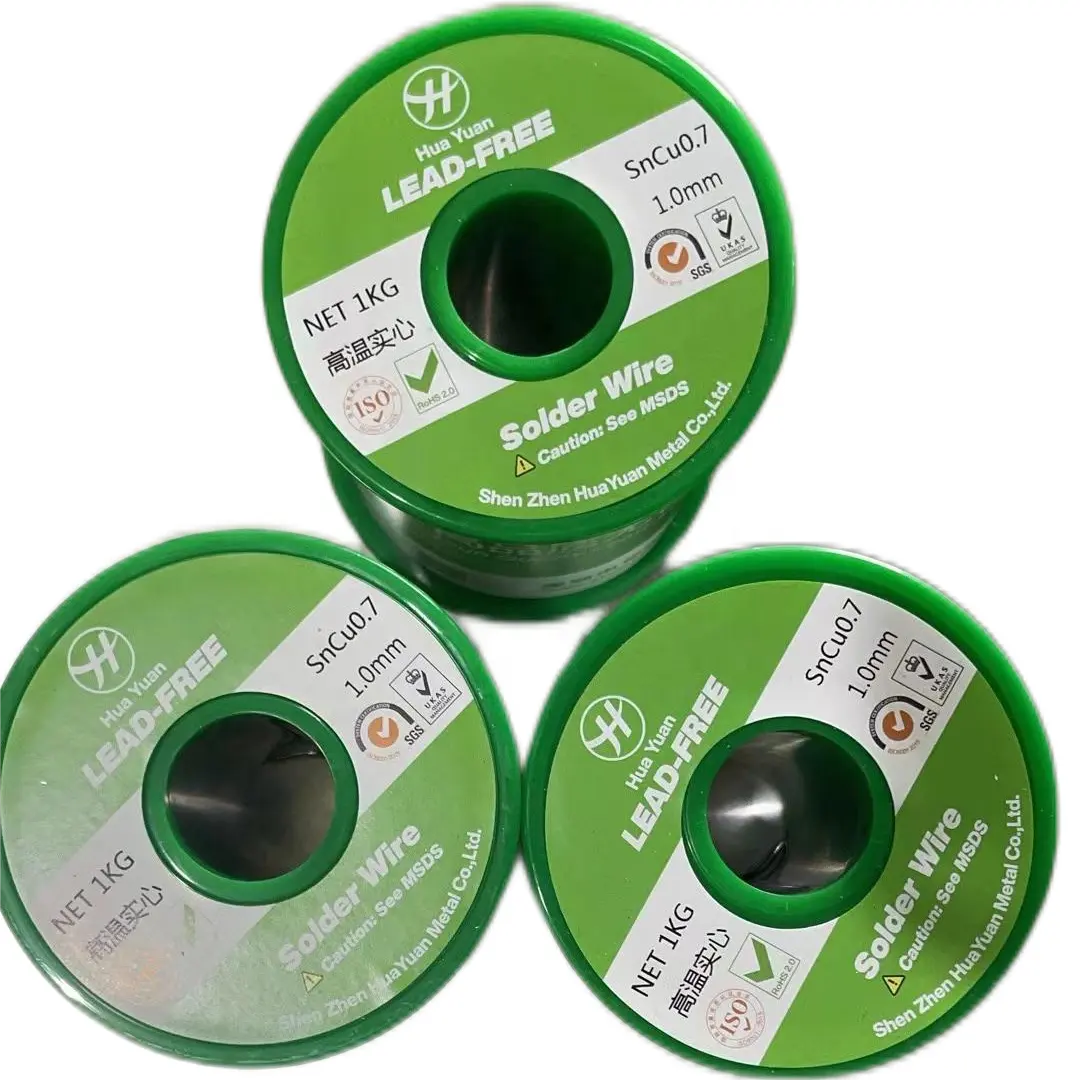 SAC305 Solid Solder Wire HuaKe Sn96.5/Ag3/Cu0.5 Tin Wire 0.8mm Tin Solder Selective Soldering Good Quality Tin Alloy Solid Wire