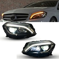 Phares LED d'Amélioration pour Mercedes-Benz Classe A (A45, A180, A200, W176, X176) 2013-2018 avec Double Lentille Projecteur, Accessoires Modifiés
