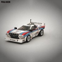 Poladeer 244 pièces DIY MOC-Lancia 037 Martini Rally Car Blocs de construction en plastique ABS Jouet de puzzle à assembler Modèle Cadeau