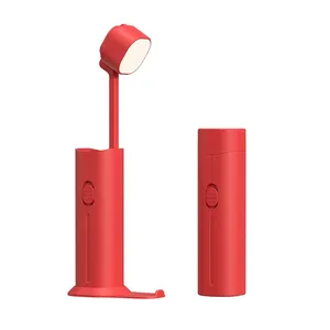 Lampu meja pelindung mata LED USB, 5W warna merah, perlindungan mata, senter isi ulang daya ponsel, Senter kuat