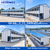 VICDOWEX Bâtiment préfabriqué contemporain à assemblage rapide de type K, panneau sandwich en acier pour camp de construction, bureau temporaire