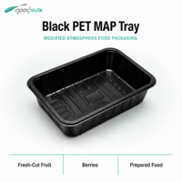 Herbruikbare, hitteverzegelbare PET MAP voedseltray, hoog-barrière PET verpakking voor verse producten