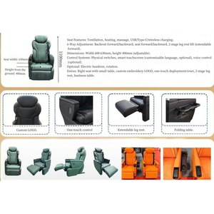 Sièges Aero de Classe Affaires de Luxe avec Massage et Chauffage en Fibre de Carbone Compatibles avec V-Class/Sprinter/GLS - Product Image 4